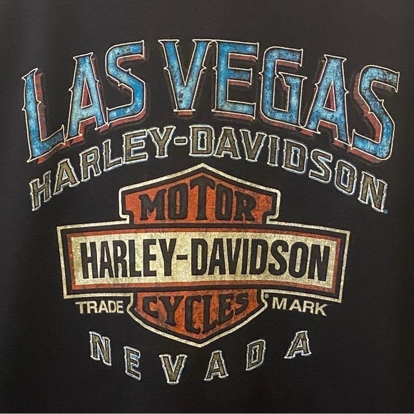 Harley-Davidson Las Vegas T Shirt Skulls 2015 Gambling Biker Motorcycle Mens 2XL - Picture 5 of 10